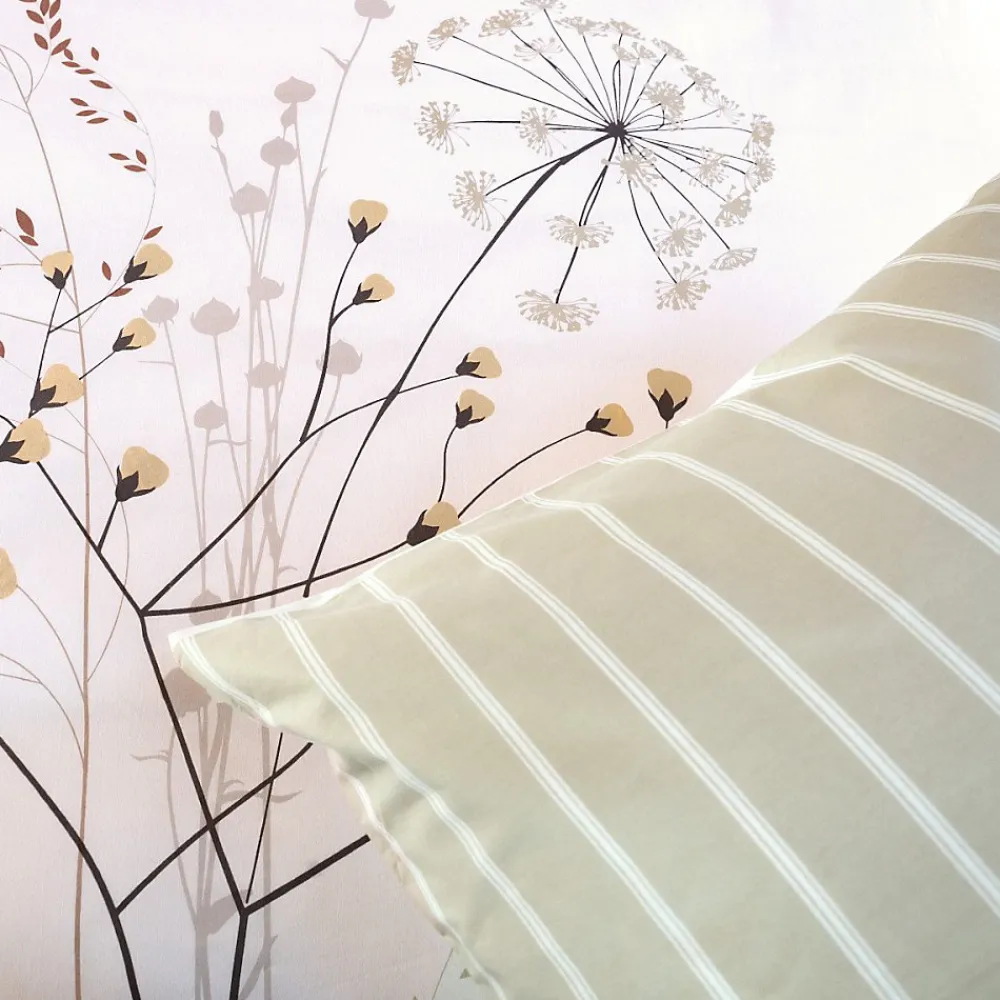 Cote Deco Housse de couette 240x220 + 2 taies SOLIFLORE 100% Coton 57 fils* Housse De Couette