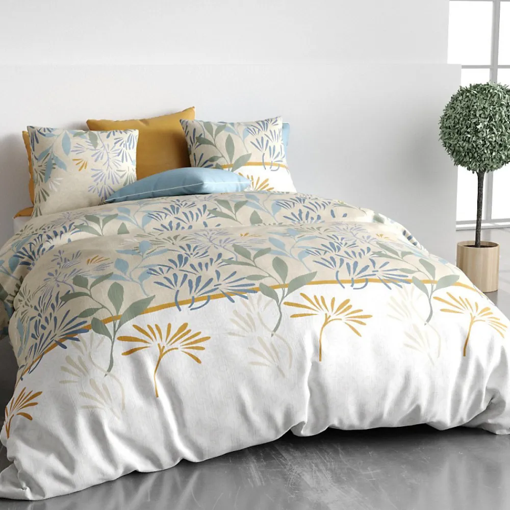 Atelier Du Coton Housse de couette 240x220 AGIL + 2 taies coton 57 fils* Housse De Couette