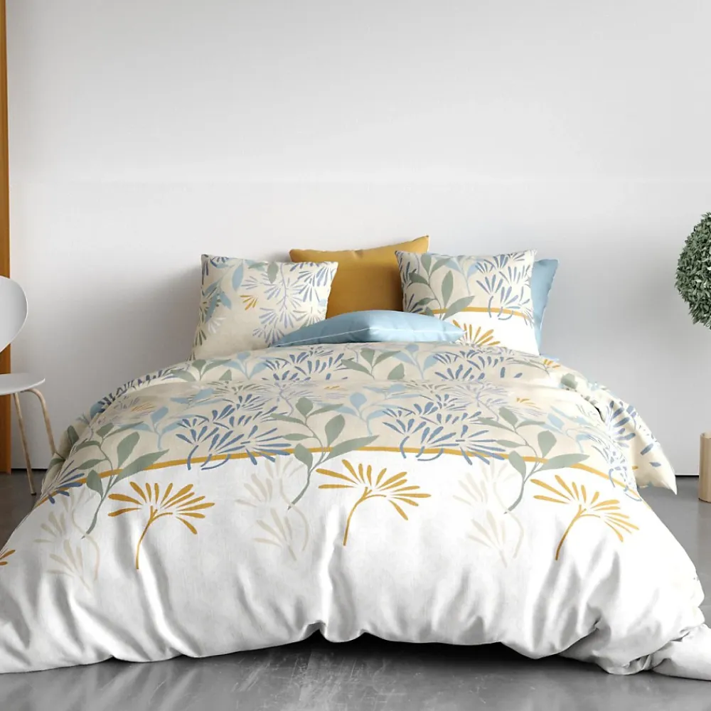 Atelier Du Coton Housse de couette 240x220 AGIL + 2 taies coton 57 fils* Housse De Couette
