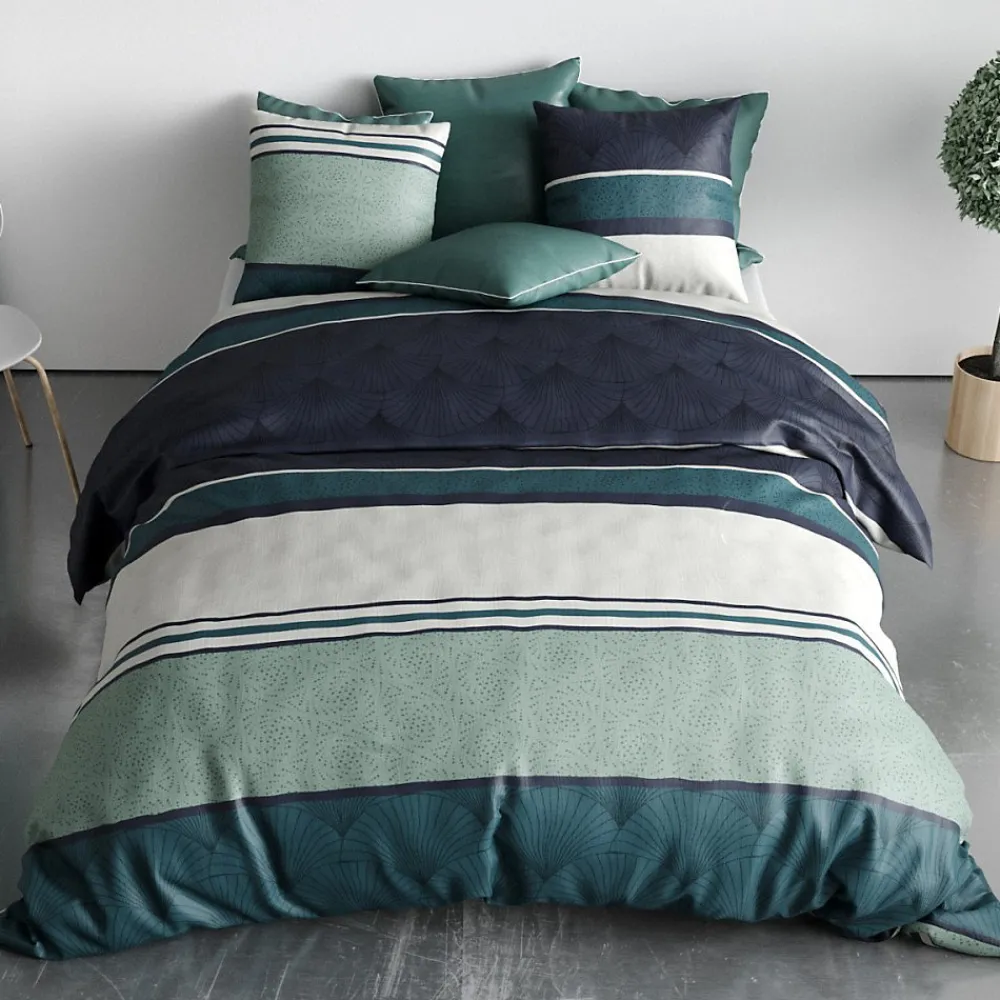 Atelier Du Coton Housse de couette 260x240 ANTIKA + 2 taies coton 57 fils* Housse De Couette