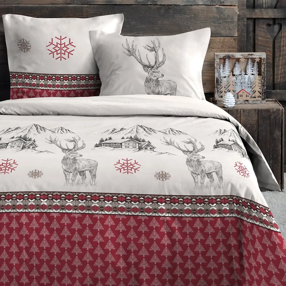 STOF Housse de couette 240x220 BAUGES + 2 taies coton 57 fils* Housse De Couette