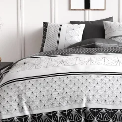 Housse de couette 240x220 Casta + 2 taies coton 57 fils>Atelier Du Coton Clearance
