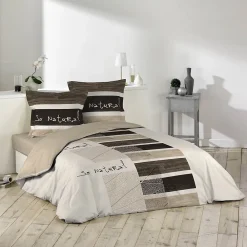 L'Effet Papillon Housse de couette 220x240 cm + 2 taies 100% coton So natural* Parure De Lit