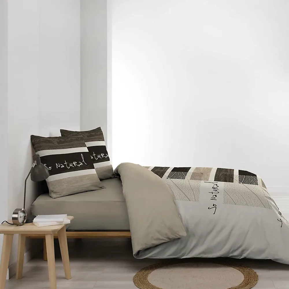 L'Effet Papillon Housse de couette 220x240 cm + 2 taies 100% coton So natural* Parure De Lit