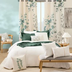 Housse de couette 240x220 cm + 2 taies Microfibre gaufrée unie blanche ABELIA>Douceur D'Intérieur Outlet
