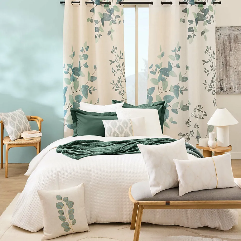 Housse de couette 240x220 cm + 2 taies Microfibre gaufrée unie blanche ABELIA>Douceur D'Intérieur Outlet