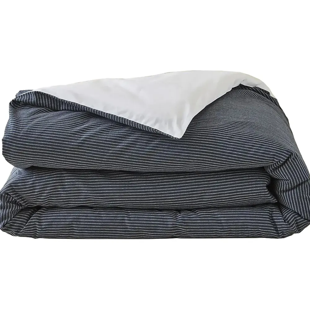 Linnea Housse de couette 200x200 cm coton BRIXTON à rayures noires* Housse De Couette