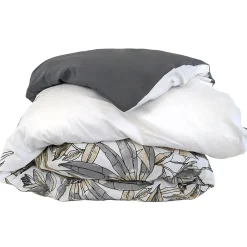 Housse de couette 240x220 cm coton SUMATRA gris Fusain>Linnea Sale
