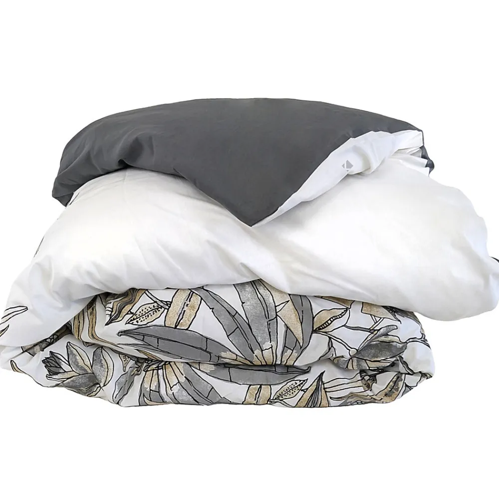 Housse de couette 240x220 cm coton SUMATRA gris Fusain>Linnea Sale