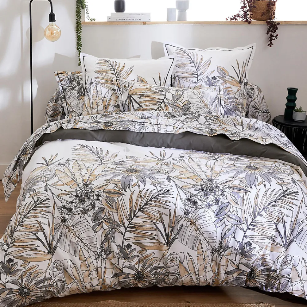 Housse de couette 240x220 cm coton SUMATRA gris Fusain>Linnea Sale