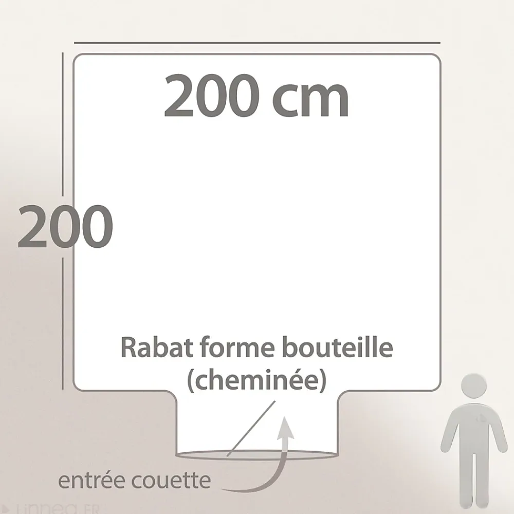Linnea Housse de couette 200x200 cm coton AMAZONIA ecru* Housse De Couette