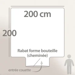 Linnea Housse de couette 200x200 cm coton OKY écru Naturel* Housse De Couette
