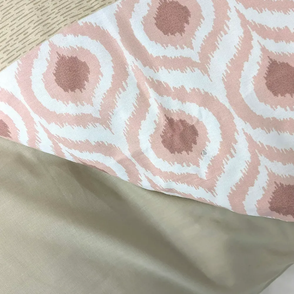 Linnea Housse de couette 300x240 cm coton INOUK rose/beige* Housse De Couette