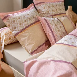 Linnea Housse de couette 300x240 cm coton INOUK rose/beige* Housse De Couette