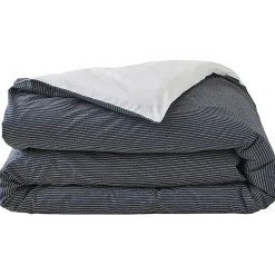 Linnea Housse de couette 260x240 cm coton BRIXTON à rayures noires* Housse De Couette