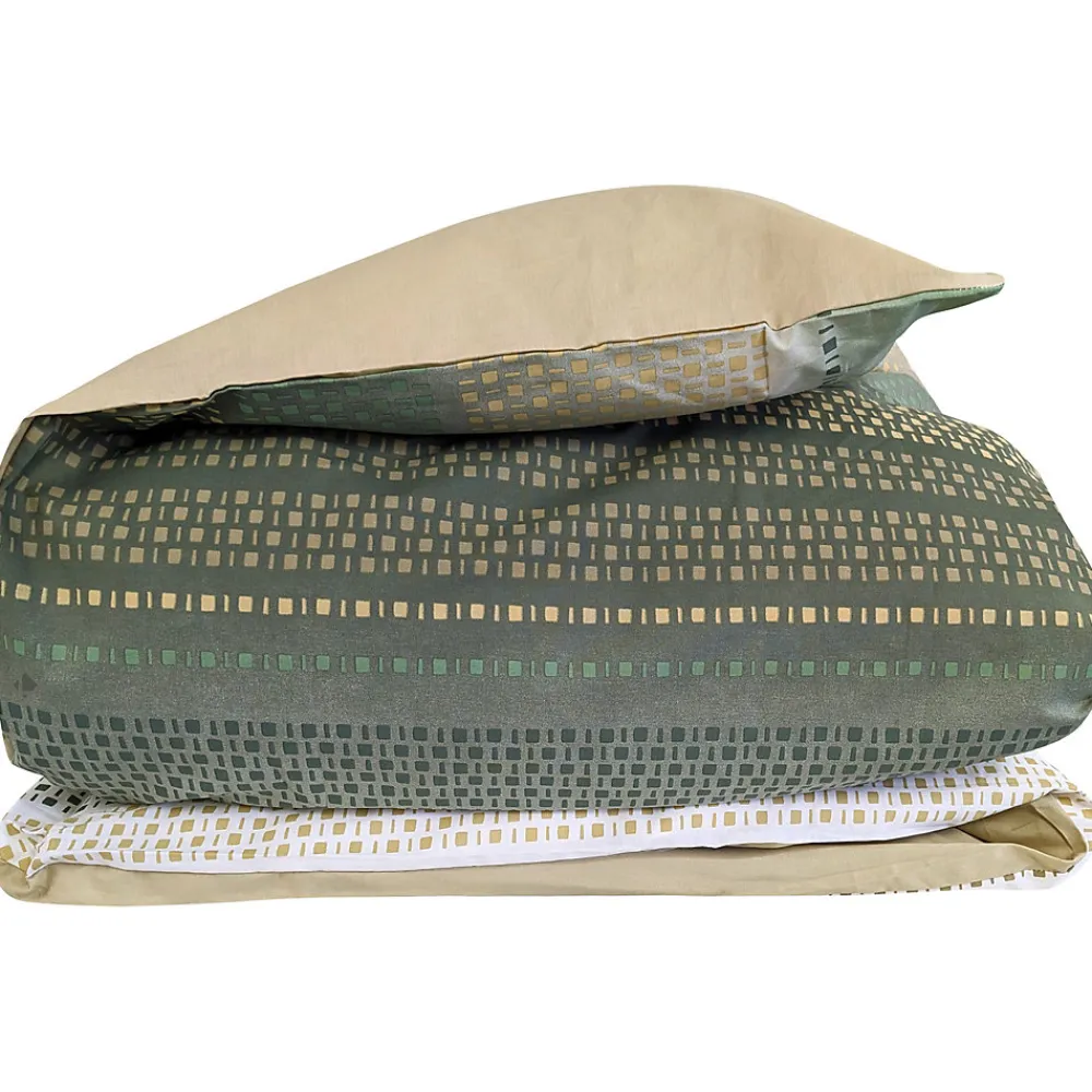 Housse de couette 260x240 cm coton NIAGARA vert Kaki>Linnea Outlet