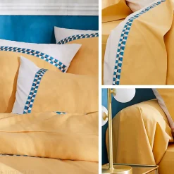 Linnea Housse de couette 140x200 cm en percale coton ROMY Ambre* Housse De Couette