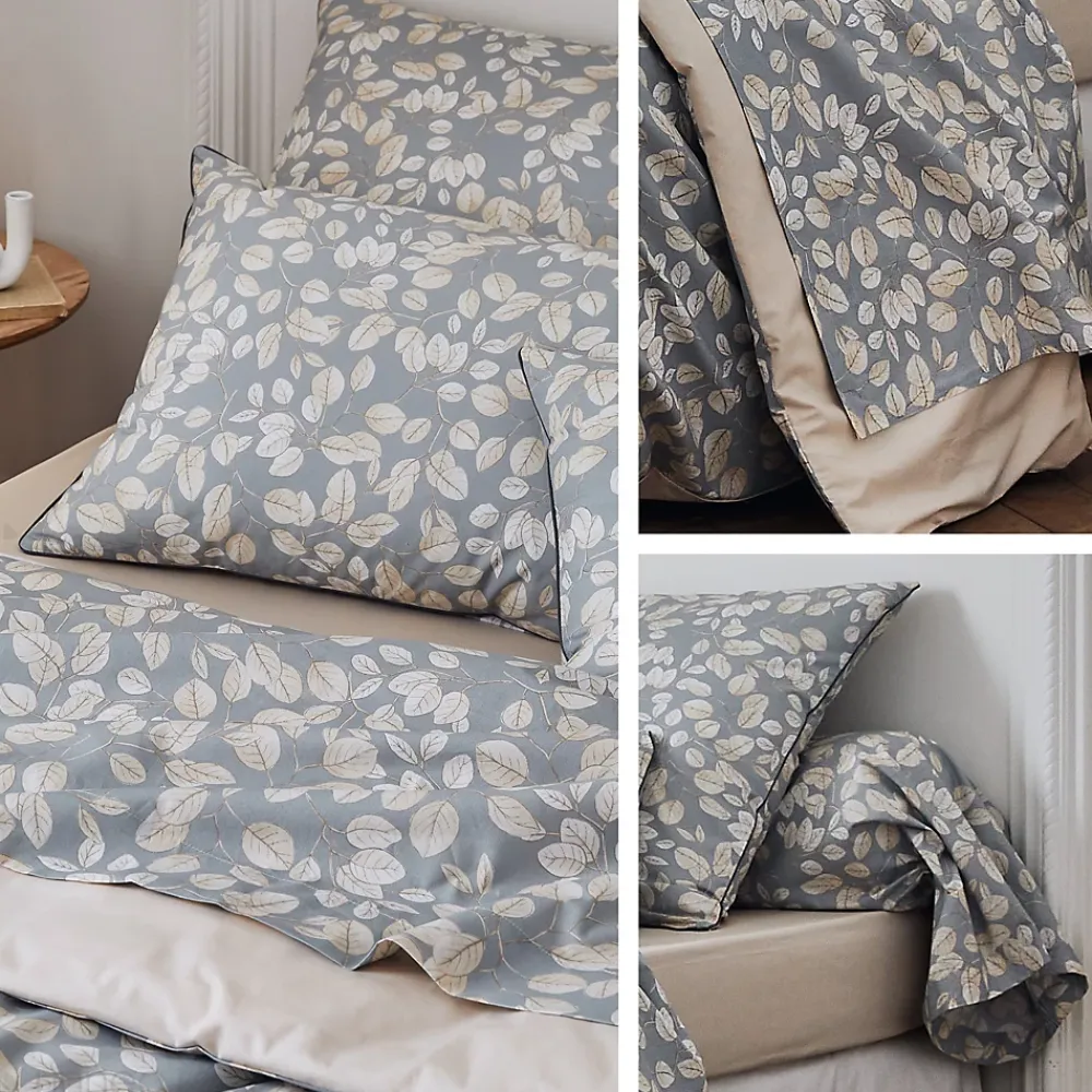 Linnea Housse de couette 280x240 cm en percale coton LISON gris* Housse De Couette