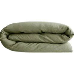 Linnea Housse de couette 140x200 cm lit simple lin lavé SONATE vert Sauge* Housse De Couette