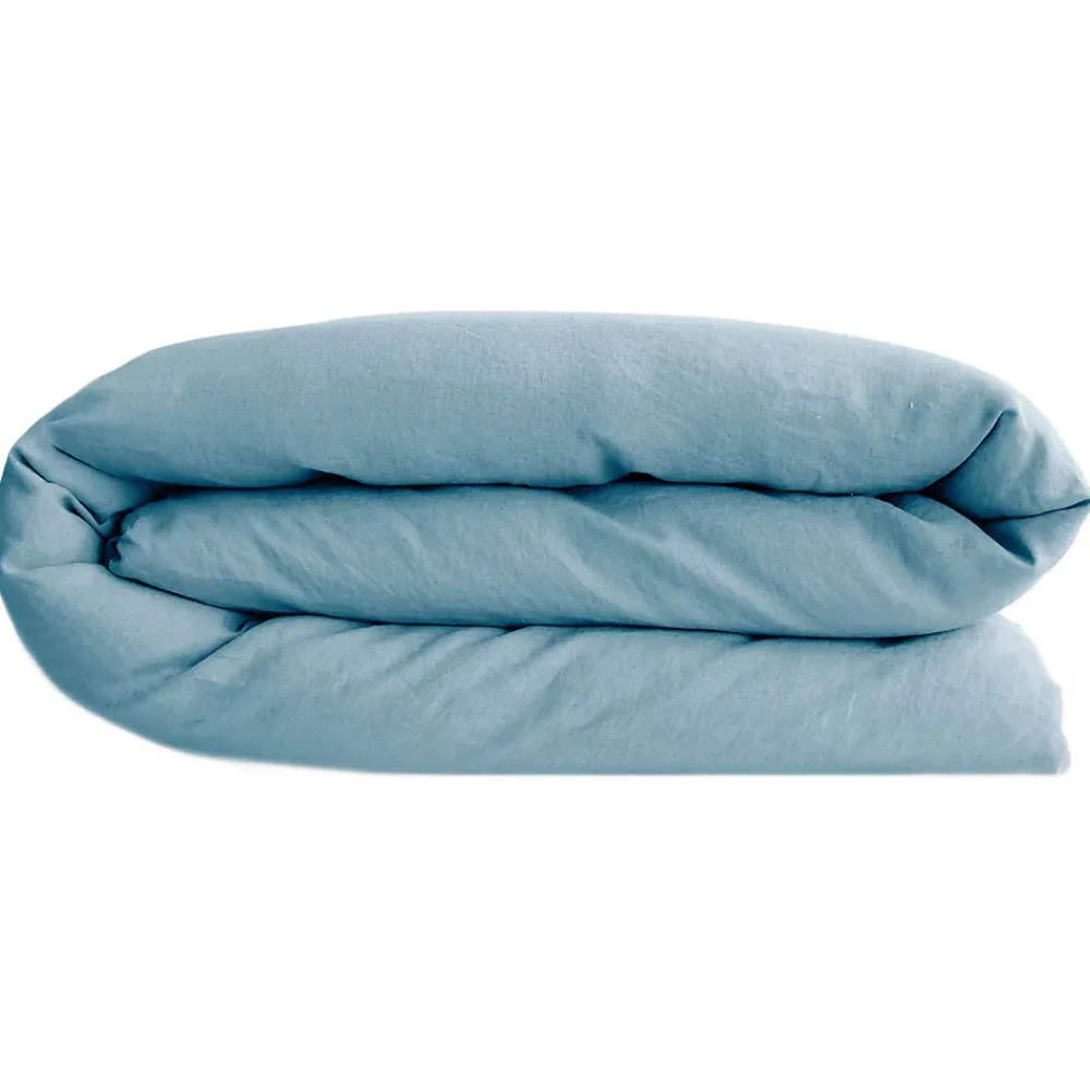 Linnea Housse de couette 200x200 cm lin lavé SONATE bleu Topaze* Housse De Couette