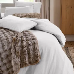 Linnea Housse de couette 260x240 cm mousseline de coton MILOS blanc neige* Housse De Couette