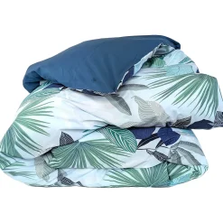 Linnea Housse de couette 300x240 cm percale de coton MOOREA PACIFIC bleu/vert* Housse De Couette