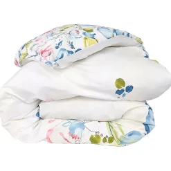 Linnea Housse de couette 200x200 cm percale coton NENUPHAR aqua* Housse De Couette