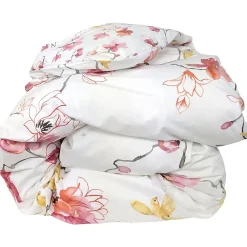 Linnea Housse de couette 260x240 cm percale coton ELISA Rose* Housse De Couette