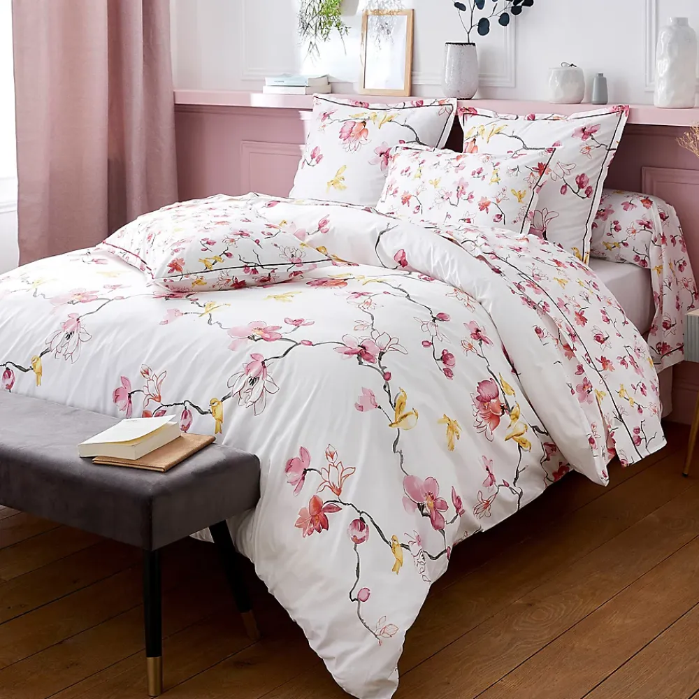 Linnea Housse de couette 260x240 cm percale coton ELISA Rose* Housse De Couette