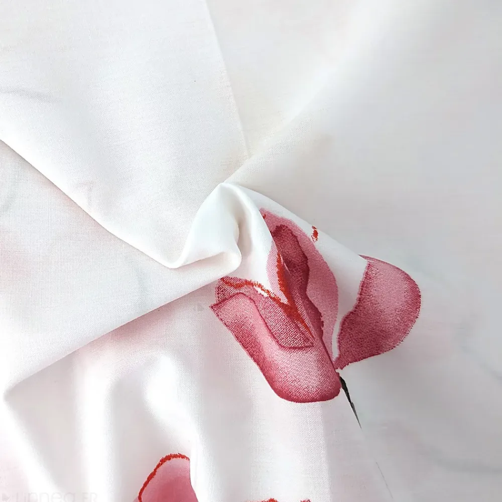 Linnea Housse de couette 260x240 cm percale coton ELISA Rose* Housse De Couette