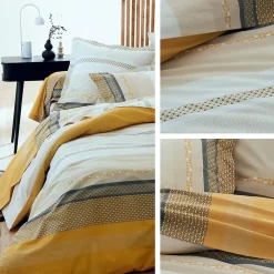 Linnea Housse de couette 200x200 cm percale coton MARLOW Miel* Housse De Couette