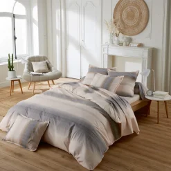 Linnea Housse de couette 200x200 cm percale coton ESTEBAN Beige* Housse De Couette