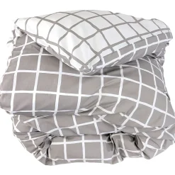 Linnea Housse de couette 200x200 cm percale coton DDM MAX Gris* Housse De Couette