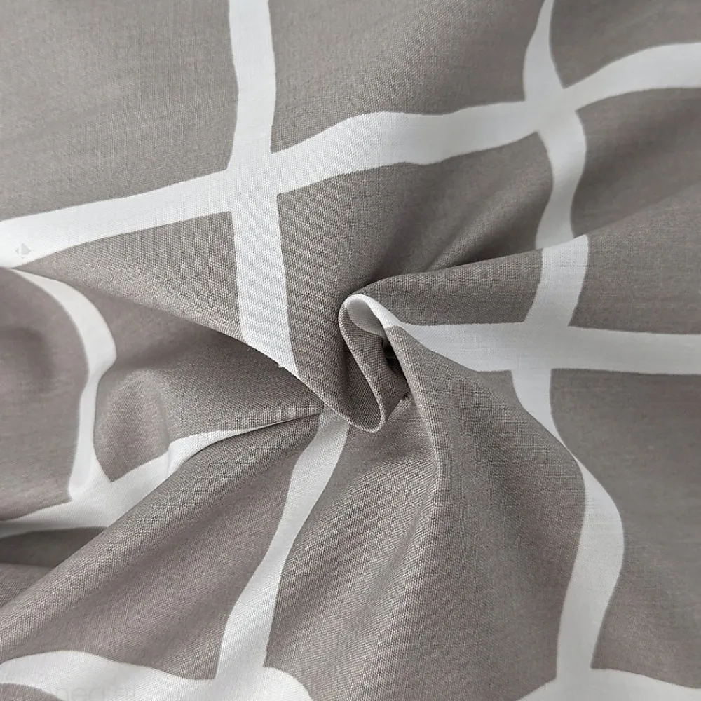Linnea Housse de couette 200x200 cm percale coton DDM MAX Gris* Housse De Couette