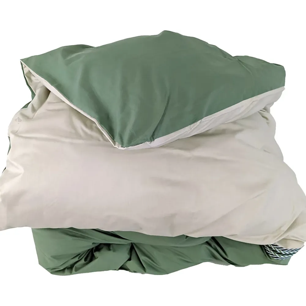 Linnea Housse de couette 140x200 cm percale coton NOA vert Kaki* Housse De Couette