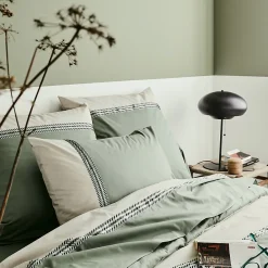 Linnea Housse de couette 200x200 cm percale coton NOA vert Kaki* Housse De Couette