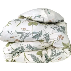 Housse de couette 240x220 cm percale coton FÉERIE Blanc sauge>Linnea Best