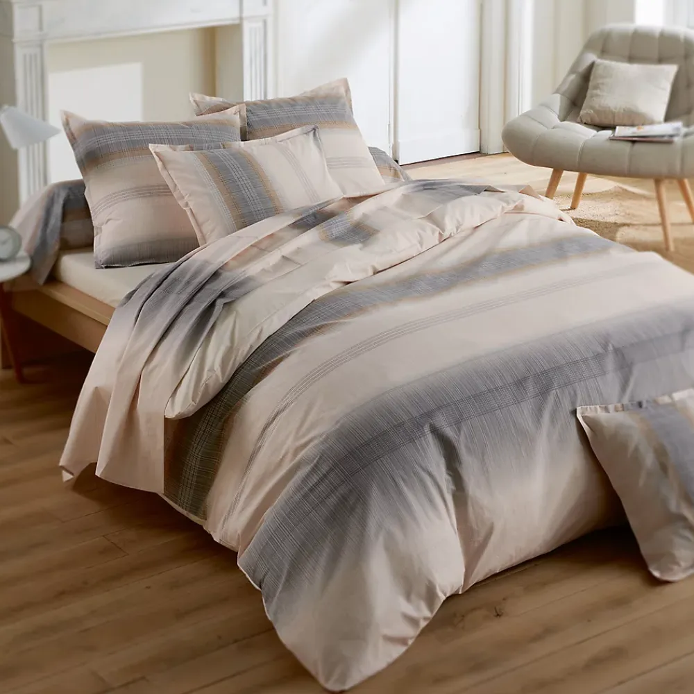 Linnea Housse de couette 260x240 cm percale coton ESTEBAN Beige* Housse De Couette
