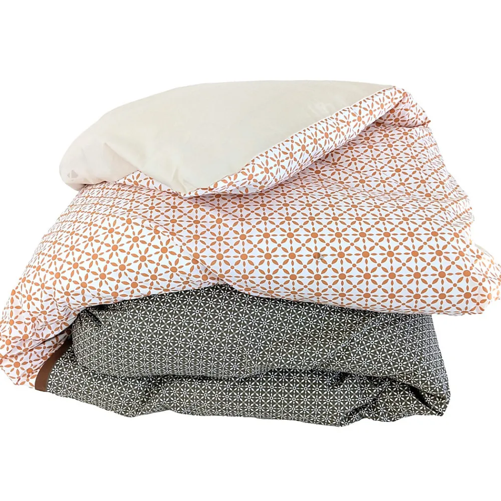 Housse de couette 240x220 cm percale coton GABIN marron>Linnea