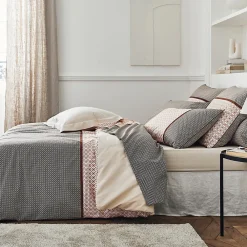 Housse de couette 240x220 cm percale coton GABIN marron>Linnea