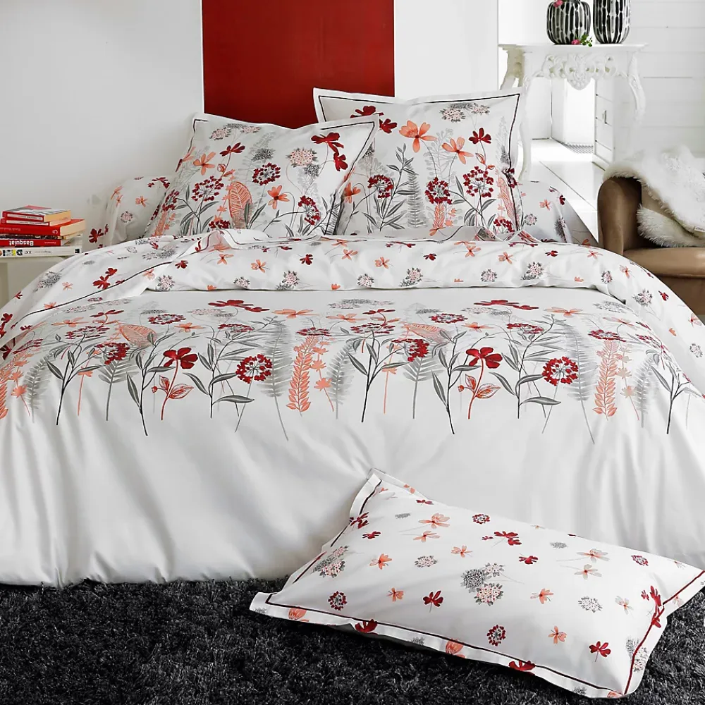 Linnea Housse de couette 200x200 cm Percale pur coton PETITE FOLIE Rouge* Housse De Couette