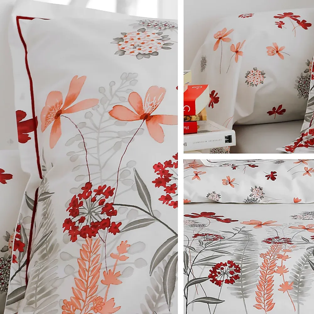 Linnea Housse de couette 200x200 cm Percale pur coton PETITE FOLIE Rouge* Housse De Couette