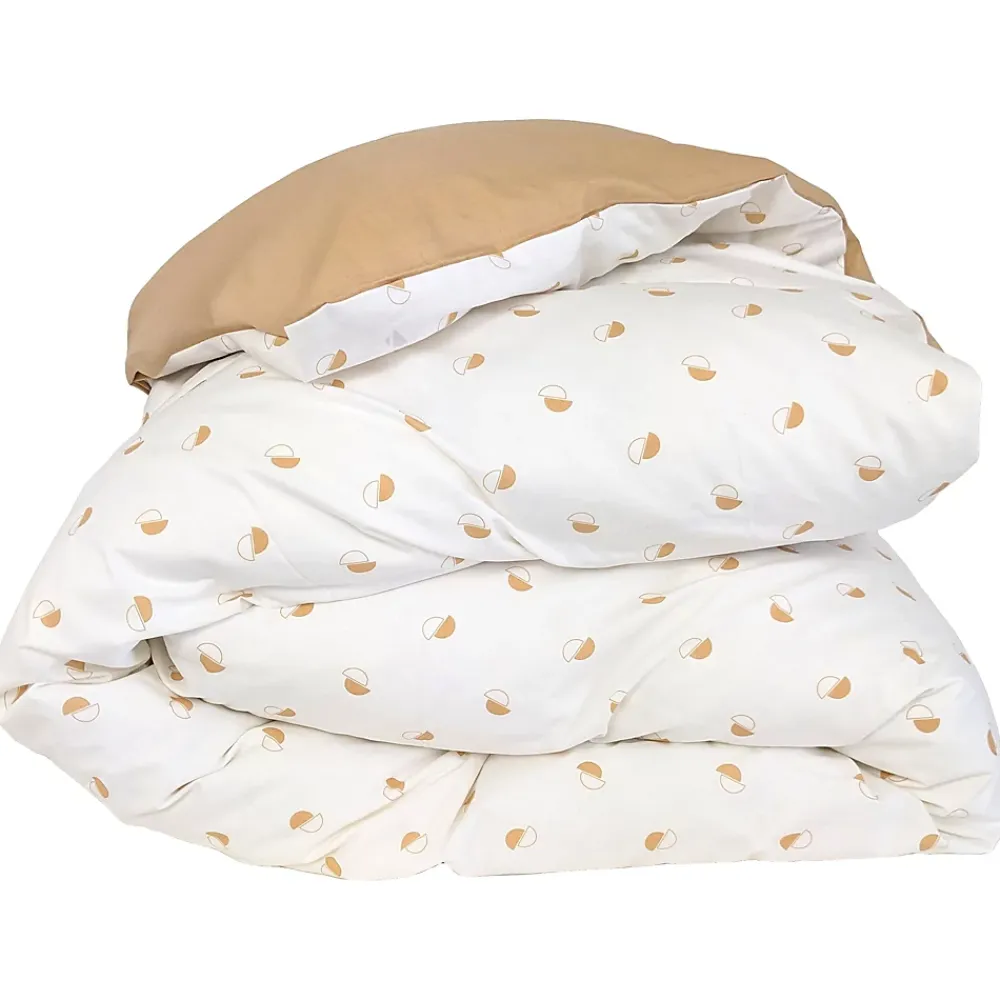 Linnea Housse de couette 280x240 cm percale coton ALEX marron Moka* Housse De Couette