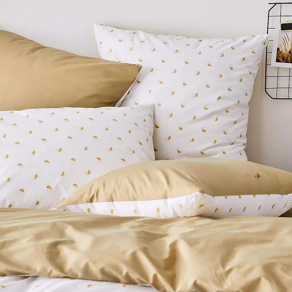 Linnea Housse de couette 280x240 cm percale coton ALEX marron Moka* Housse De Couette