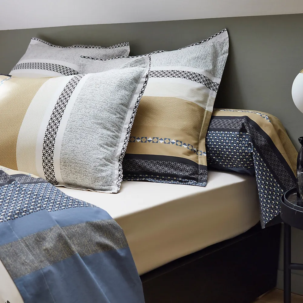 Housse de couette 140x200 cm percale coton MARLOW acier>Linnea Hot