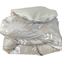 Housse de couette 240x220 cm satin de coton CAYENNE beige ficelle>Linnea Outlet