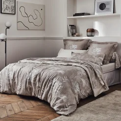 Housse de couette 240x220 cm satin de coton CAYENNE beige ficelle>Linnea Outlet