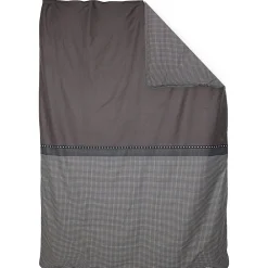 Linnea Housse de couette 140x200 cm satin de coton ENZO noir* Housse De Couette