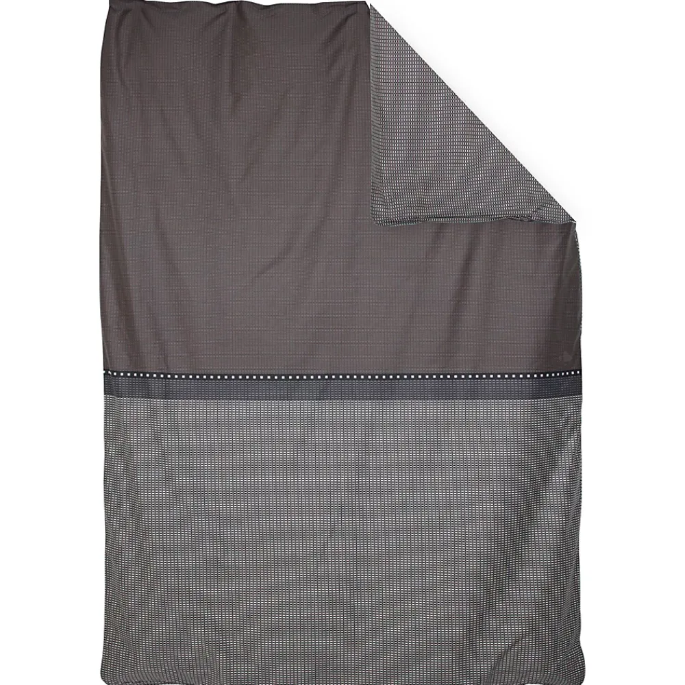 Linnea Housse de couette 140x200 cm satin de coton ENZO noir* Housse De Couette