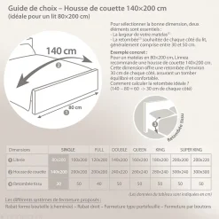 Linnea Housse de couette 140x200 cm satin de coton ENZO noir* Housse De Couette